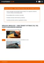 Vodič PDF po korakih za menjavo FORD TRANSIT Bus (72E, 73E) Metlica brisalnika stekel