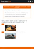 Comment changer Essuie-glaces FORD TRANSIT Platform/Chassis (FM_ _, FN_ _) arrière et avant - Manuel pdf