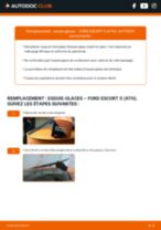 Comment changer Balai d'essuie-glace Ford Escort mk4 Cabriolet - manuel en ligne
