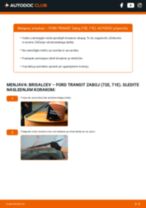 Strokovni priročnik na visokem nivoju o zamenjavi izdelka Metlice brisalcev na avtu TRANSIT