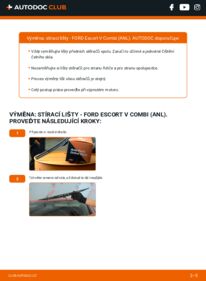 Jak provést výměnu: List stěrače Escort Mk5 Combi (ANL) 1.8 16V
