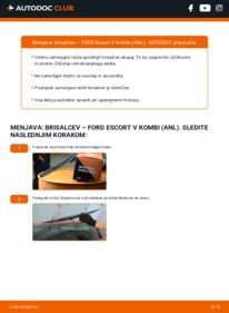 Kako izvesti menjavo: Metlica brisalnika stekel Escort Mk5 Kombi (ANL) 1.8 16V