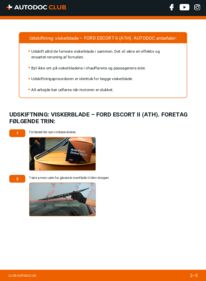 Hvordan man udfører udskiftning af: Viskerblade på 2.0 RS Ford Escort MK2