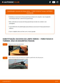Como realizar a substituição de Escovas do Limpa Vidros 1.6 TDCi Ford Focus 3 Turnier