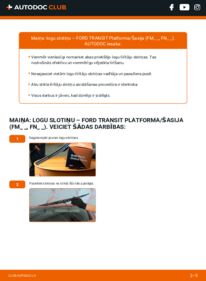 Kā veikt nomaiņu: 2.0 TDCi FORD TRANSIT Platform/Chassis (FM_ _, FN_ _) Stikla tīrītāja slotiņa