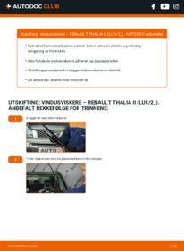 Slik bytter du Vindusviskere 1.2 16V RENAULT THALIA II (LU1/2_)