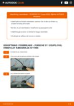 Udskiftning af Viskerblade foran og bag PORSCHE BOXTER Spyder: manual pdf