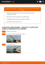 Montering Vindusviskerblad PORSCHE 911 (993) - steg-for-steg manualer