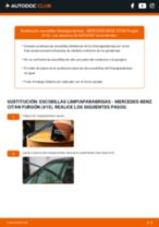 La guía profesional para realizar la sustitución de Escobillas de Limpiaparabrisas en tu Mercedes Citan Furgón 109 CDI 1.5 (415.601, 415.603, 415.605)