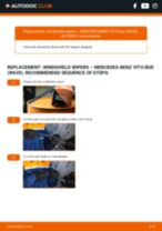 MERCEDES-BENZ VITO Bus (W639) change Wiper Blades front: guide pdf