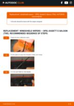 OPEL KADETT E (39_, 49_) change Wiper Blades front: guide pdf