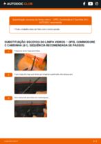 Tutorial passo a passo em PDF sobre a substituição de Escovas do Limpa Vidros no OPEL COMMODORE C Estate (61)