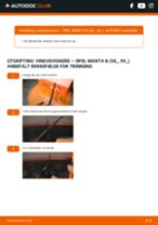 Hvordan bytte Vindusviskerblad bak og foran OPEL MANTA B (58_, 59_) - guide online