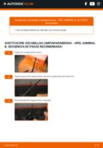 Tutorial paso a paso en PDF sobre el cambio de Escobillas de Limpiaparabrisas en OPEL ADMIRAL B