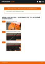 OPEL Campo (TF0, TF1) 1998 instrukcijas par remontu un apkopi