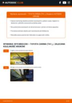 Profesjonalny poradnik wymiany produktu Pióro wycieraczki w Twoim samochodzie Carina 1.6 (TA12_, TA14_)