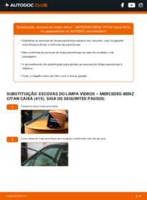 Como realizar a substituição de Escovas do Limpa Vidros 109 CDI 1.5 (415.601, 415.603, 415.605) Mercedes Citan Van