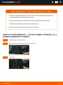 Kuinka vaihtaa Pyyhkijänsulat 2.0 (SV11_) Camry V10 Liftback -autoon