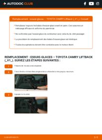 Comment effectuer un remplacement de Essuie-glace 2.0 (SV11_) Camry V10 Liftback