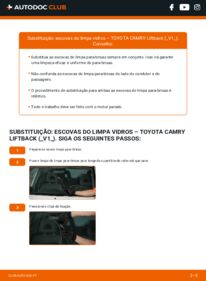 Como realizar a substituição de Escovas do Limpa Vidros 2.0 (SV11_) Camry V10 Liftback