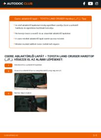 Hogyan végezze a cserét: 2.4 TD (LJ70_) Toyota Land Cruiser J7 Hardtop Törlőlapát