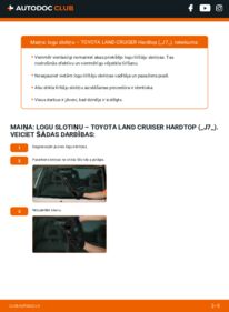Kā veikt nomaiņu: 2.4 TD (LJ70_) Toyota Land Cruiser J7 Hardtop Stikla tīrītāja slotiņa