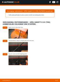 Vervanging uitvoeren: Ruitenwissers 2.0 GSI (C08, C48, D08, D48) Opel Kadett E CC