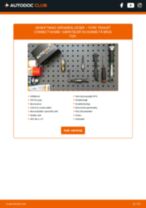 Online manual til udskiftning på egen hånd af Bremseklodssæt på FORD TRANSIT CONNECT Kombi