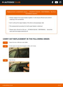 How to carry out replacement: Wiper Blades 4.6 V8 Equus / Centennial