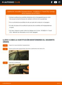 Cómo sustitución de Escobillas de Limpiaparabrisas 2.5 CRDi Hyundai H1 Travel