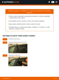 Kaip atlikti keitimą: Hyundai H1 Travel 2.5 CRDi Valytuvo gumelė