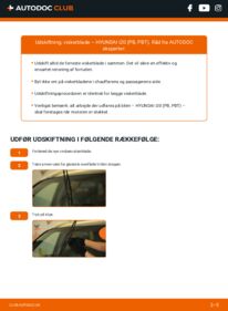 Hvordan man udfører udskiftning af: Viskerblade på 1.2 Hyundai i20 PB