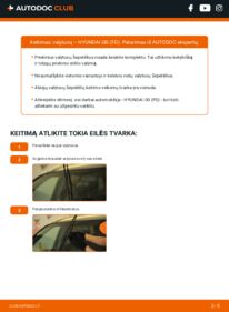 Kaip atlikti keitimą: Hyundai i30 fd 1.6 CRDi Valytuvo gumelė