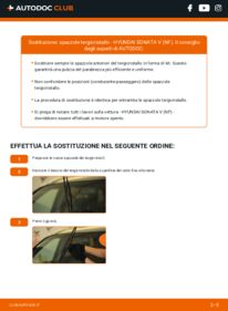 Sostituzione di Tergicristalli Hyundai Sonata NF 2.0 CRDi