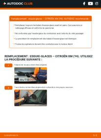 Comment effectuer un remplacement de Essuie-glace 2.1 TD 12V Citroën XM Y4