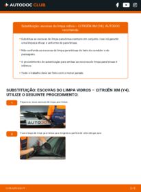 Como realizar a substituição de Escovas do Limpa Vidros 2.1 TD 12V Citroën XM Y4