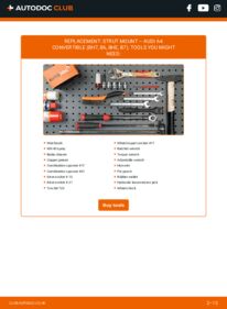 How to carry out replacement: Strut Mount 1.8 T Audi A4 Convertible
