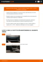 Manual online sobre el cambio de Filtro de cabina por su cuenta en TOYOTA COROLLA Saloon (_E12J_, _E12T_)