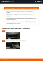 Hvordan skifter jeg Kabinefilter på min Corolla XI Sedan (E180) 1.8 VVTi (ZRE172, ZRE182)? Trin-for-trin vejledninger