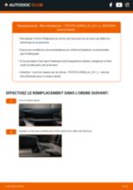 Comment changer Filtre à pollen Toyota Corolla e11 Liftback - Manuel pdf