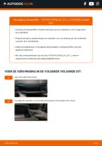 Interieurfilter veranderen TOYOTA COROLLA (_E11_): instructie pdf