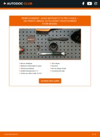 Comment effectuer un remplacement de Filtre à Huile 1.6 VW Parati I Kombi