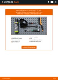 Como realizar a substituição de Filtro de Óleo 307 D 2.4 Mercedes T1 Van 602