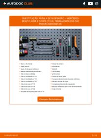 Como realizar a substituição de Rótula De Suspensão E 200 2.0 (124.040) Mercedes C124
