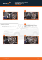 Step by step PDF-tutorial on Brake Pads HONDA CR-V III (RE) replacement